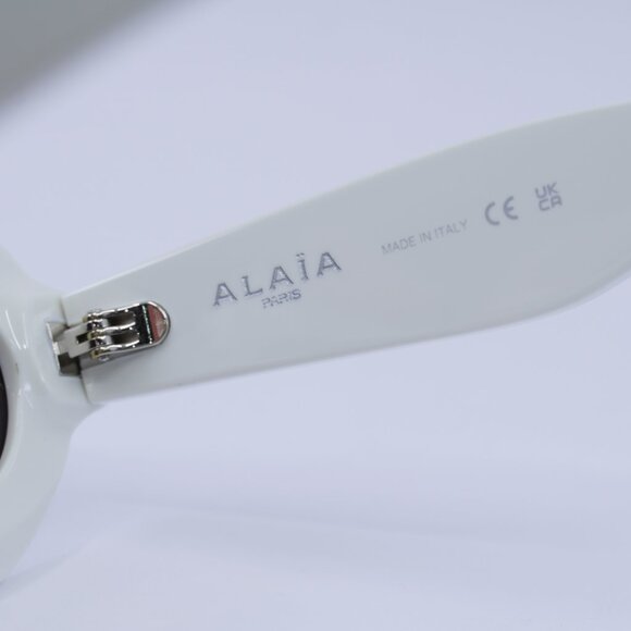 ?️ New Azzedine Alaïa AA0059S 002 Sunglasses - Ivory Frame, Grey Lenses